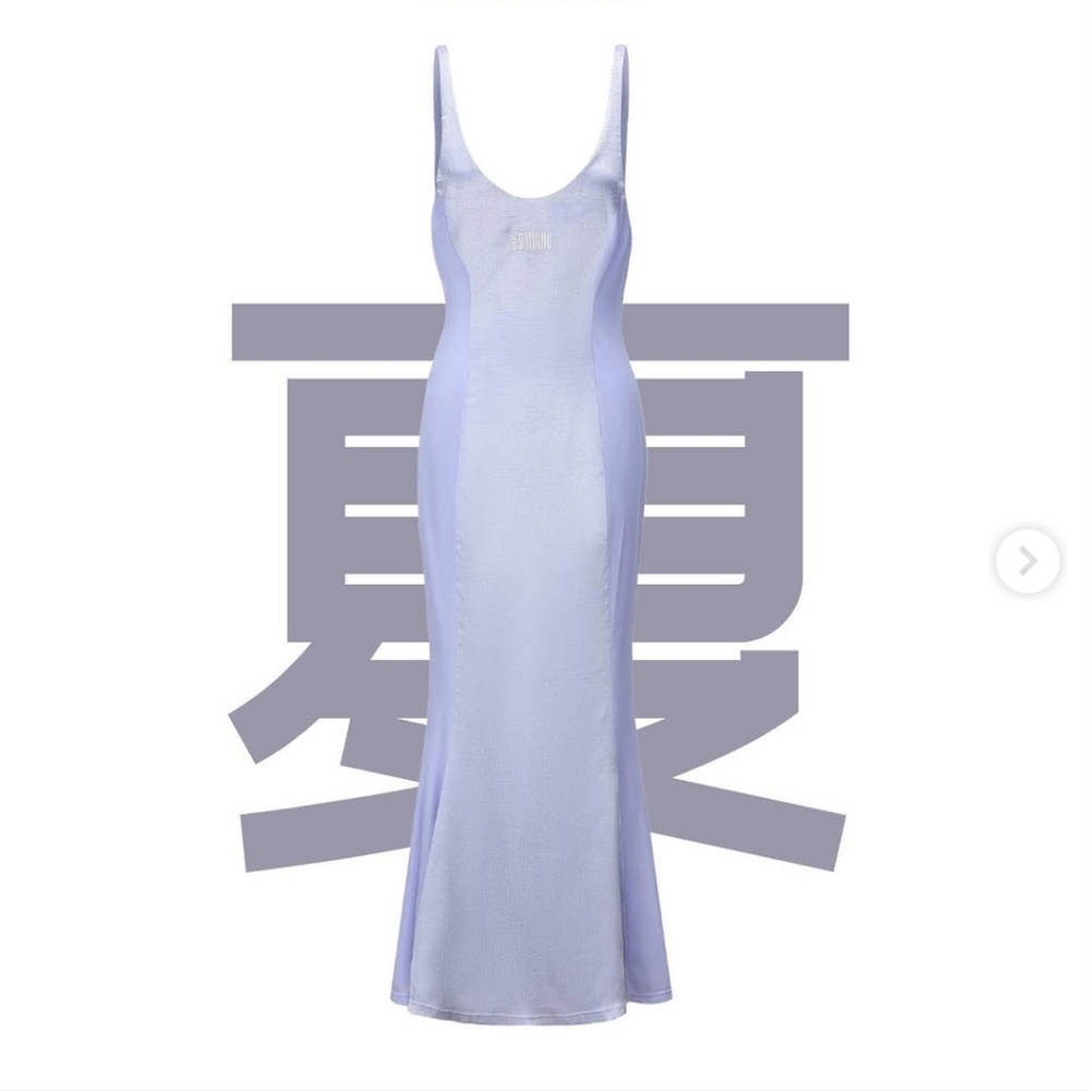 DAWANG Sen Sleeveless Maxi Dress in Periwinkle